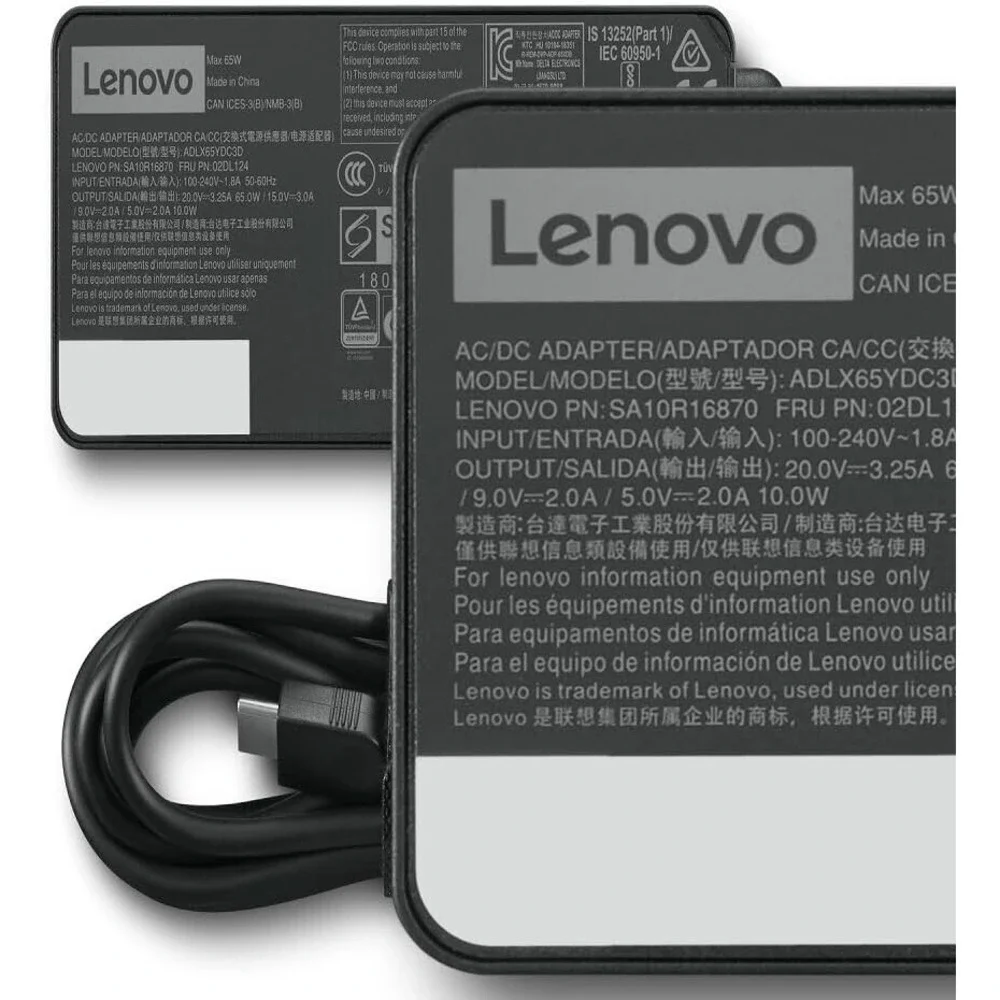 Lenovo USB-C 65W Standard AC Adapter 100-240V  1.5A 50-60Hz Lenovo‎ Yoga/IdeaPad